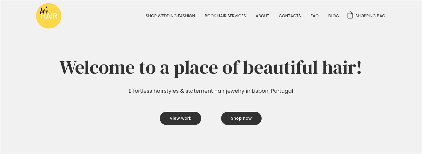 beauté landing page exemple