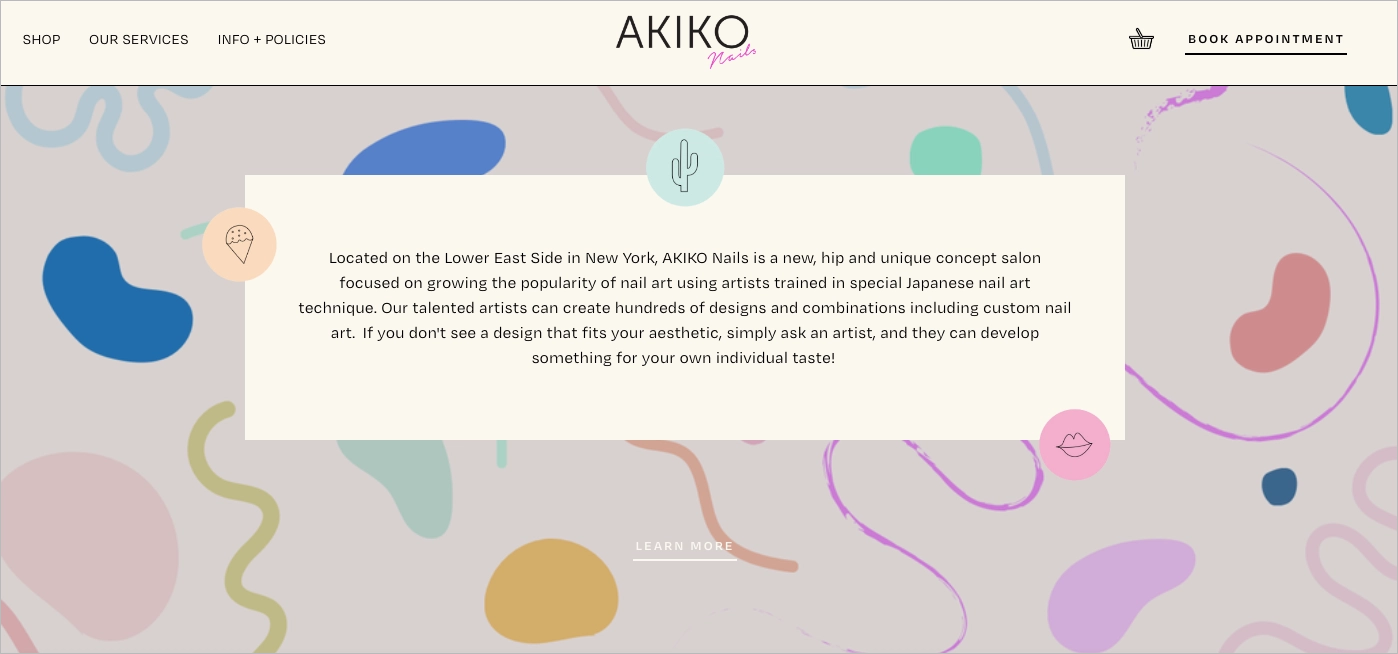 beauté landing page exemple