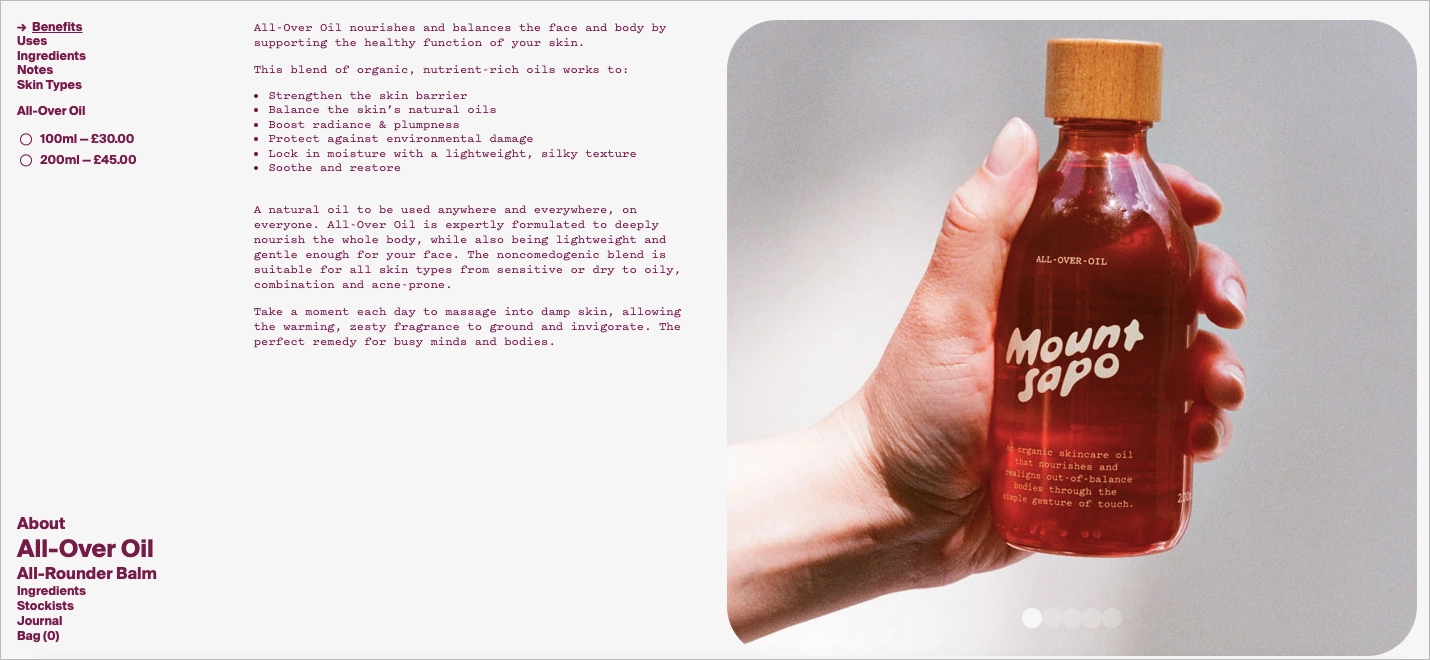 beauté landing page exemple