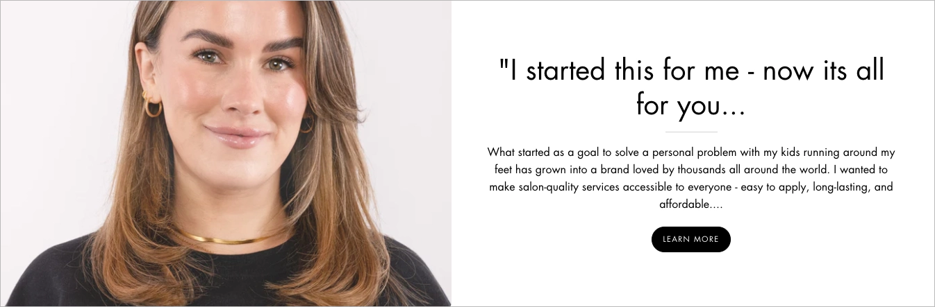 beauté landing page exemple