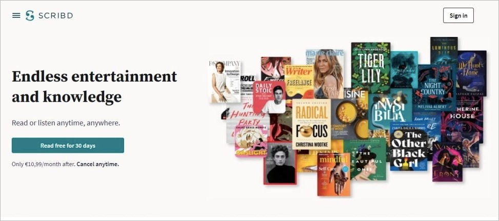 click-through landing page example