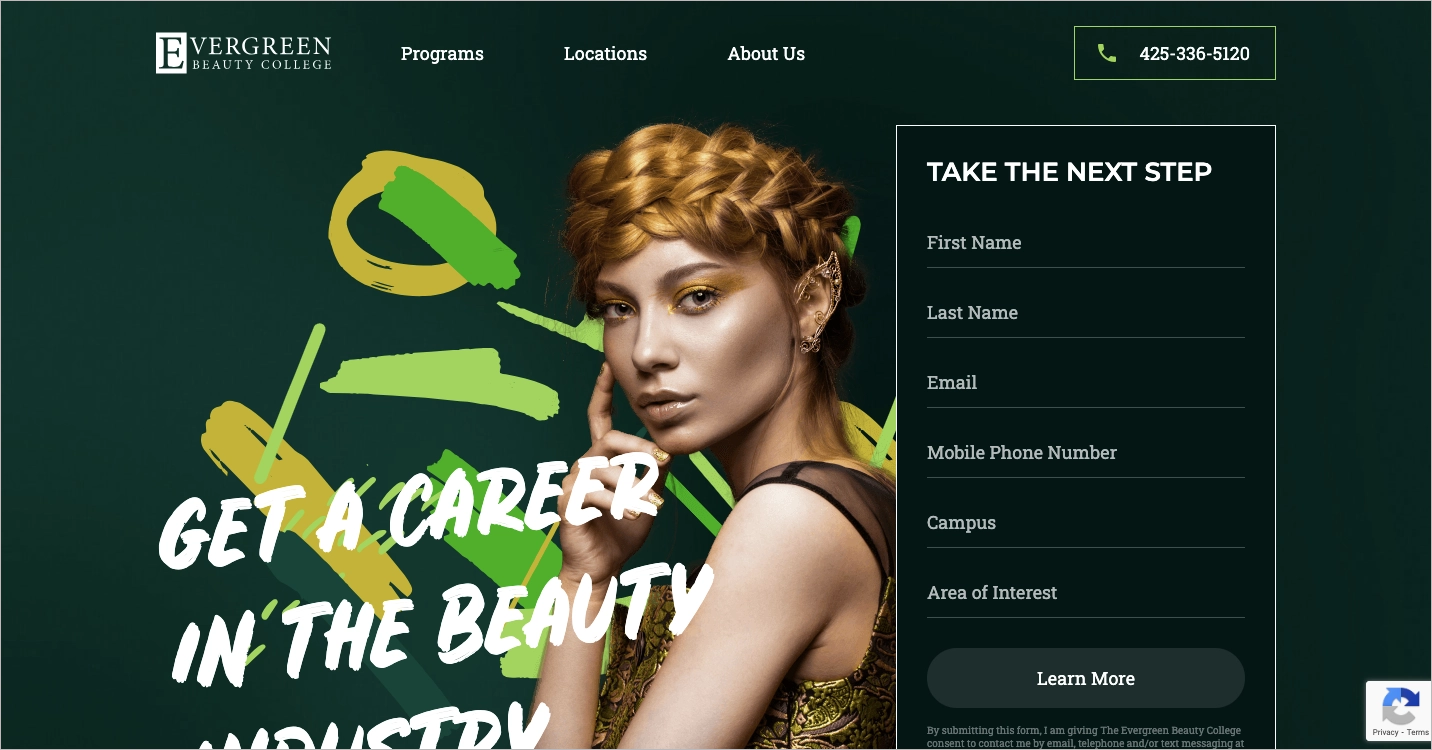 Service landing pages - examples