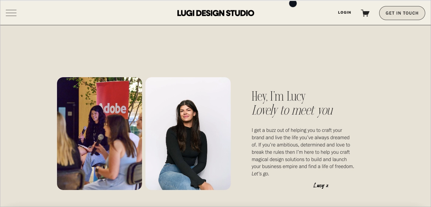 influencer landing page example