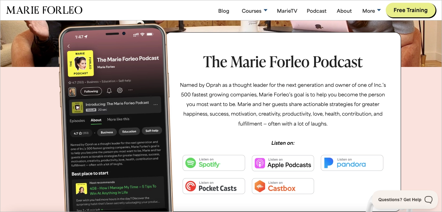 influencer landing page