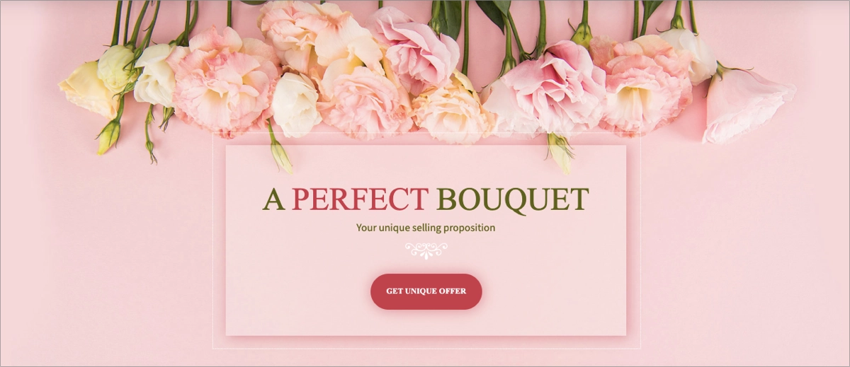 Woman business landing page template