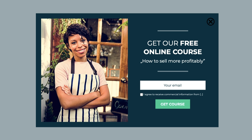 sign up popup template
