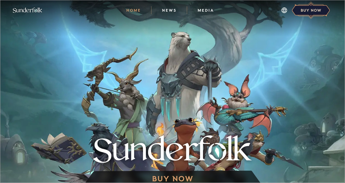 Exemplos de jogos para inspiração de design: Sunderfolk