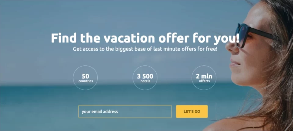 Newsletter landing page template