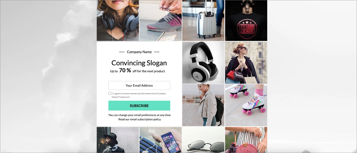 qr code campaign - landing page template