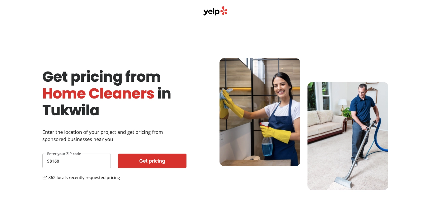 Simple landing page examples