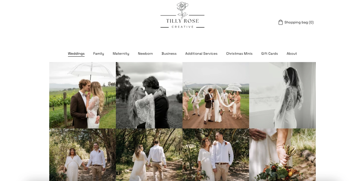 photographer landing page example