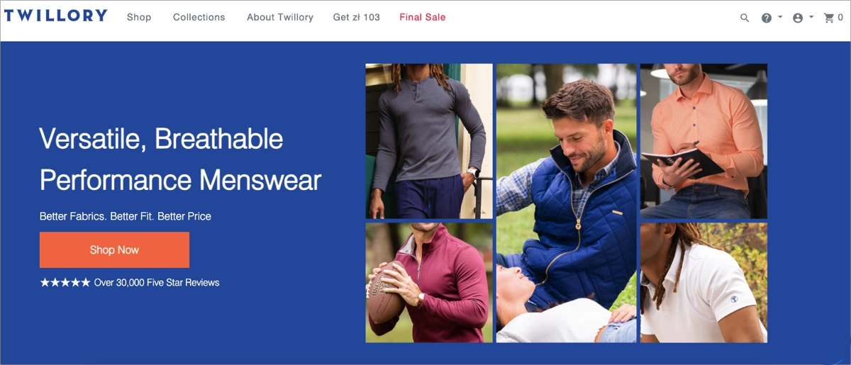 great landing page example