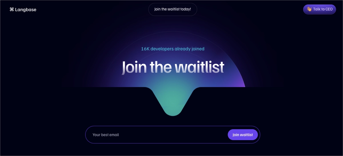 startup dedicated page