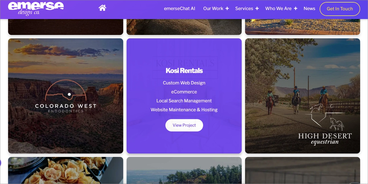 design agency portfolio landing page example