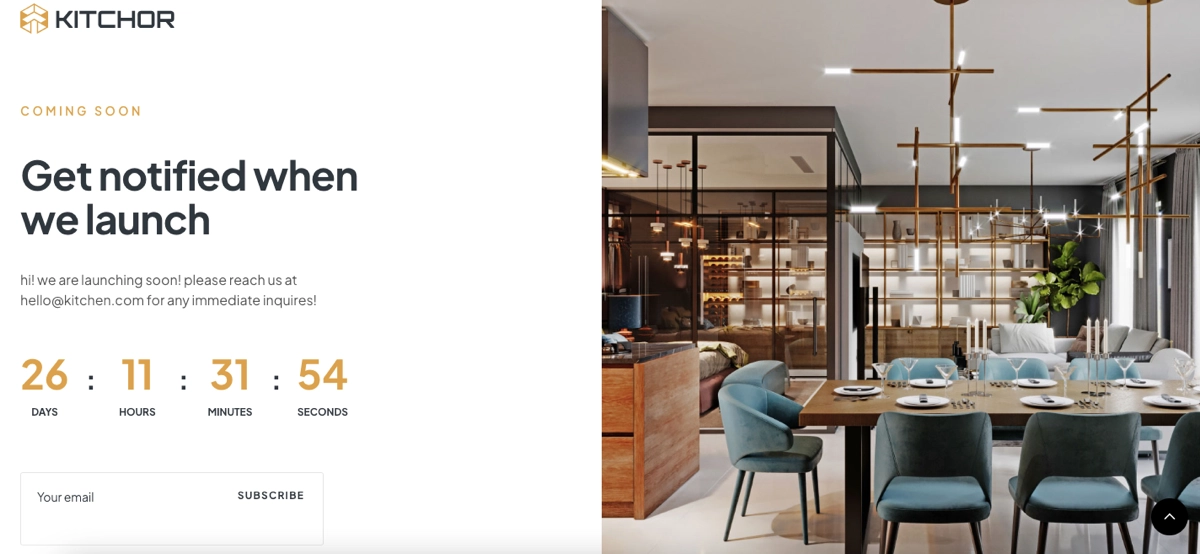 coming soon landing page examples