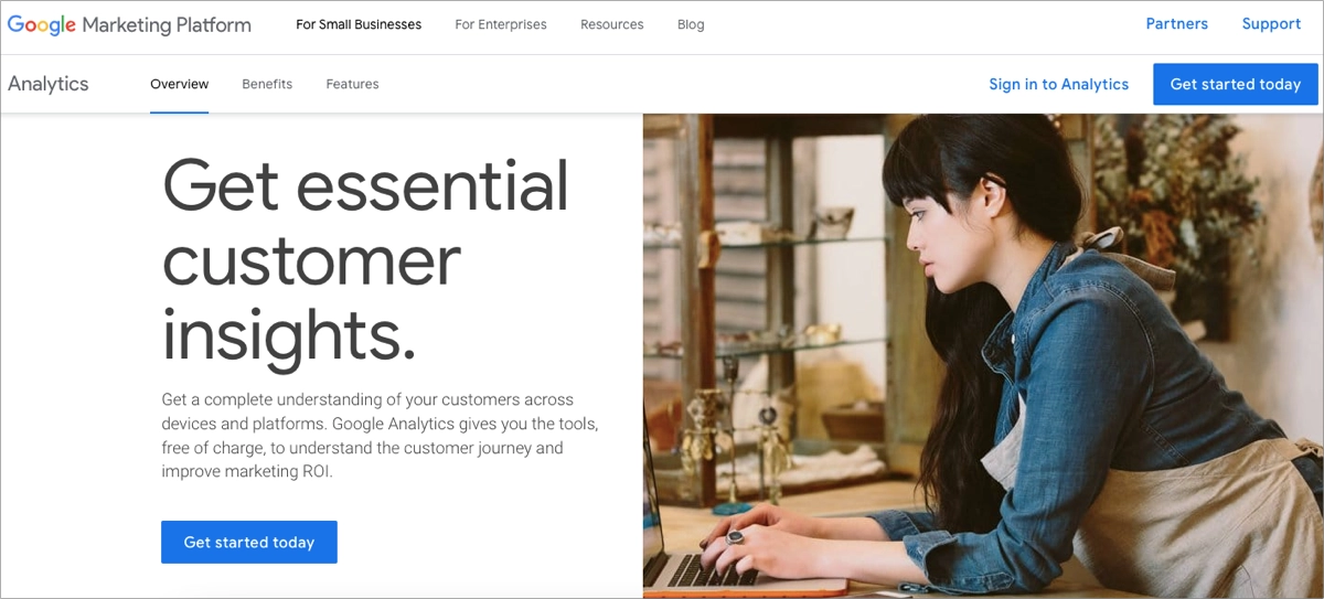 google analytics landing page monitoring tool