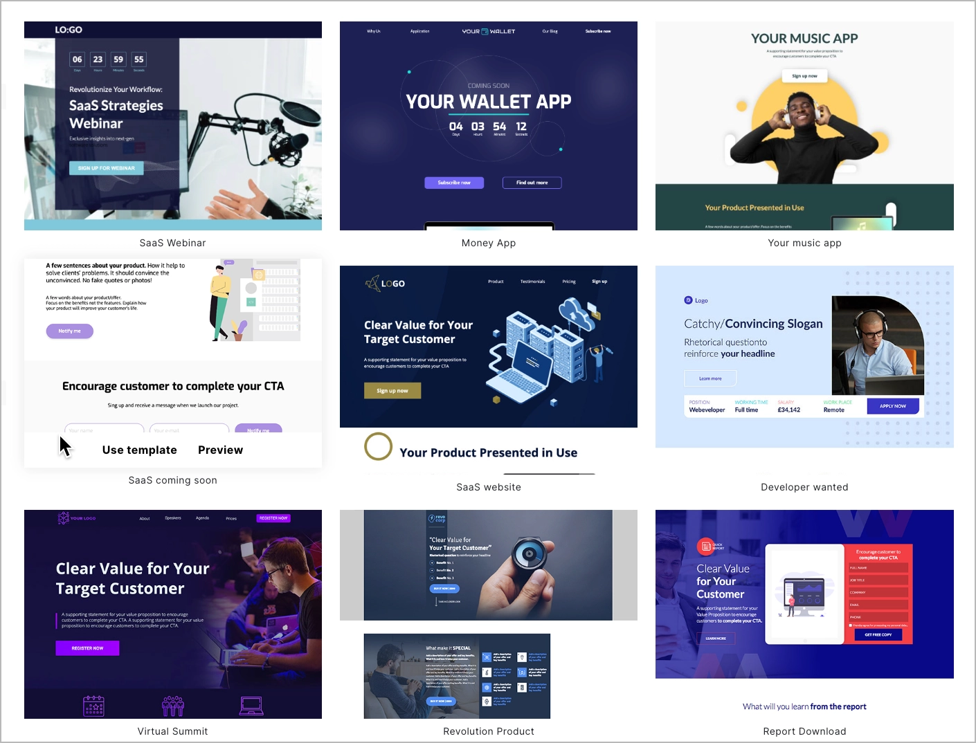 templates alternatives to ActiveCampaign by Landingi