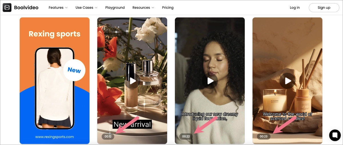 embedded video on a landing page