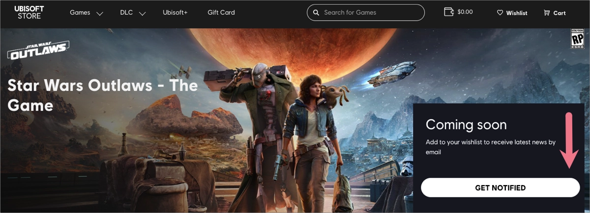 CTA for coming soon pages