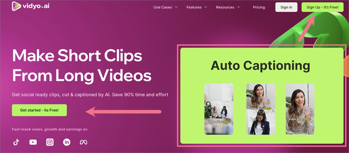 video landing page cta placement