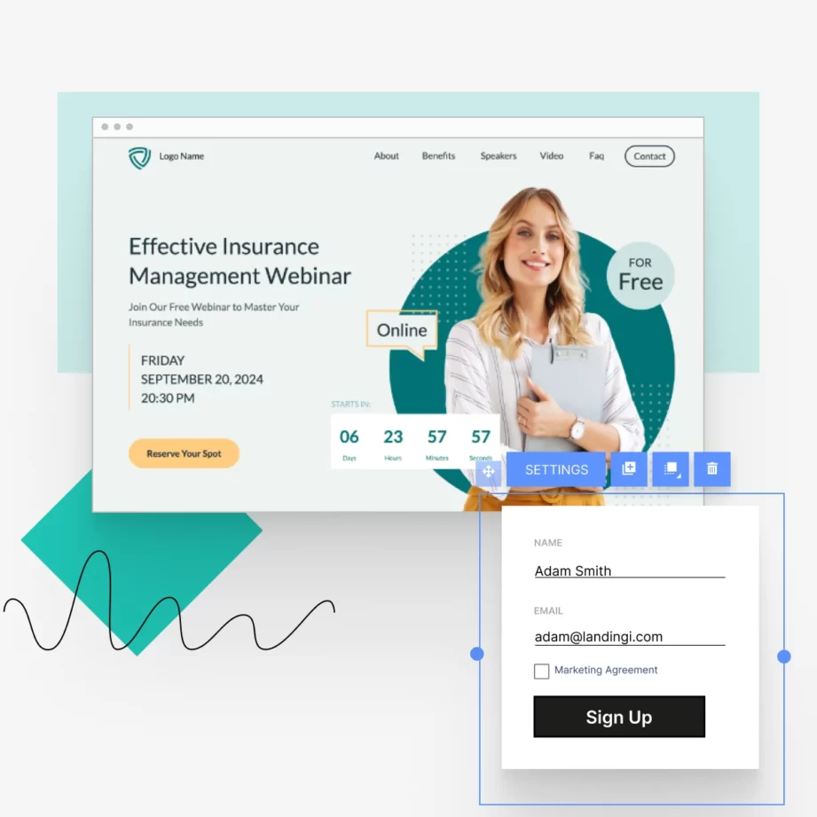 Landing pages in Landingi