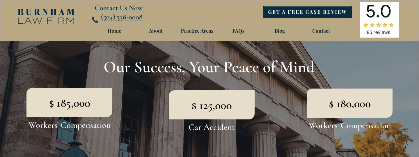 law firm landing page