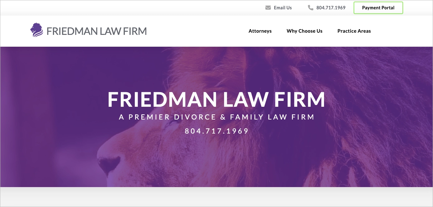 law firm landing page