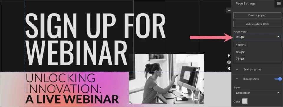 tamanho ideal da landing page