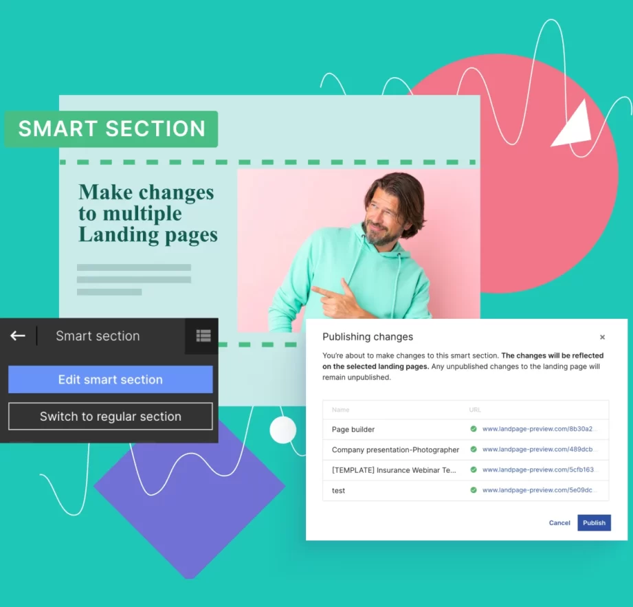 Smart Sections in Landingi