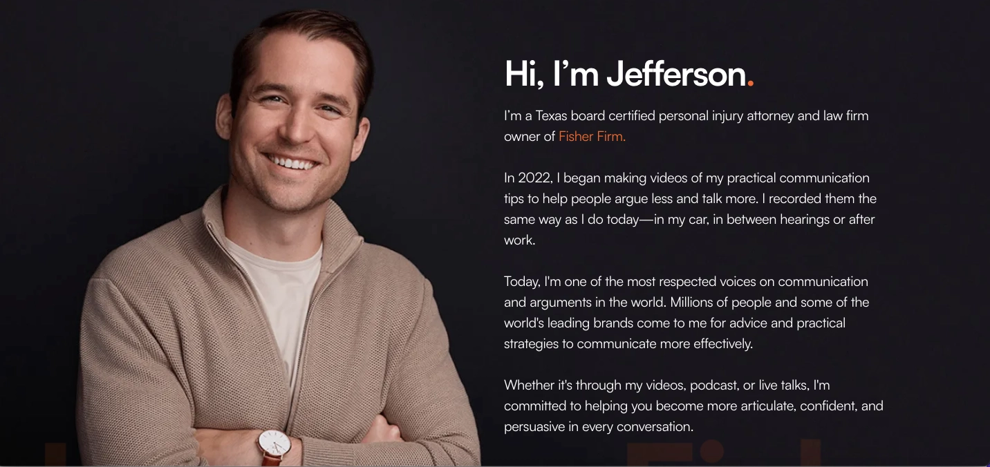 Law Firm landing page example