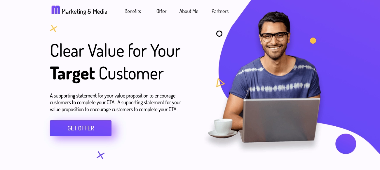 marketing page template