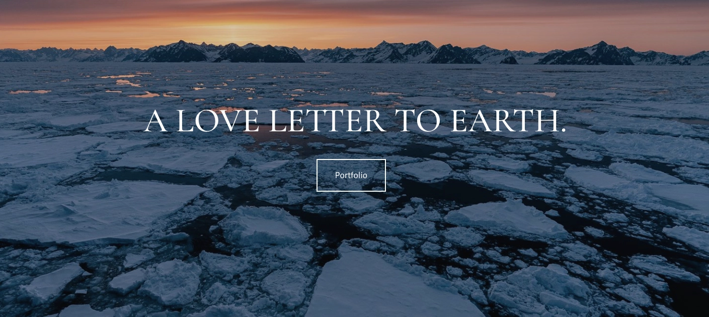 photographer landing page example