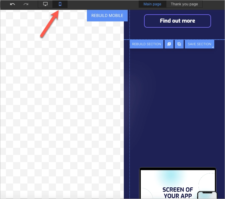 optimizing for mobile landing page