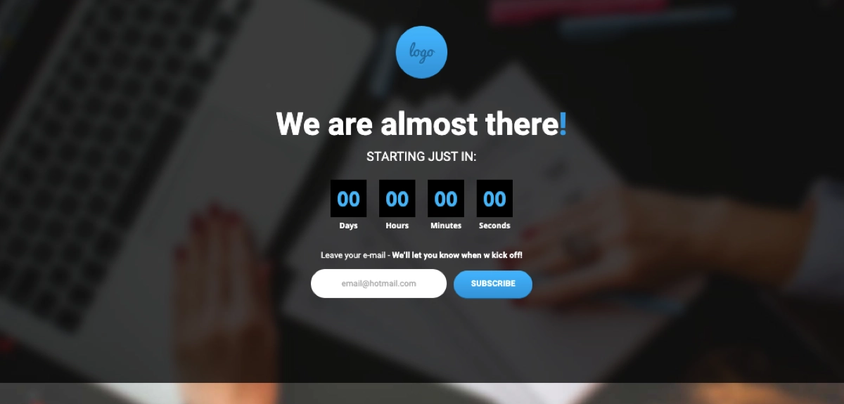 pre launch landing page template