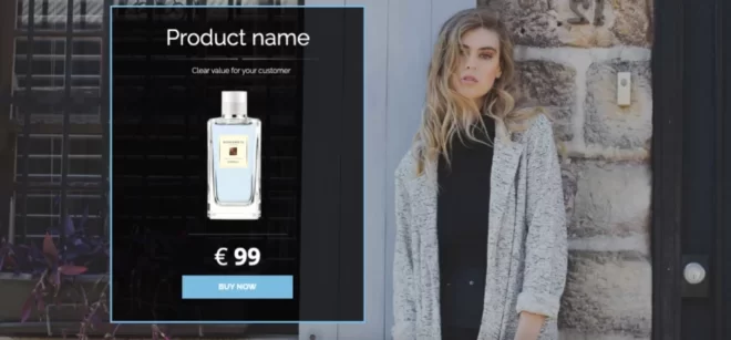 Landing page template for a cosmetics brand