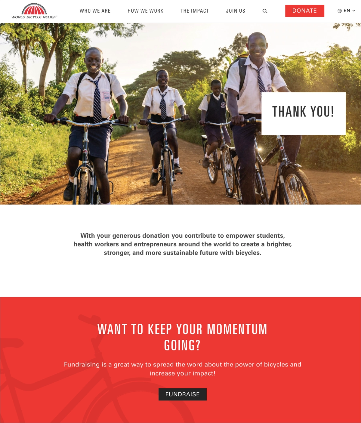 high converting thank you page example