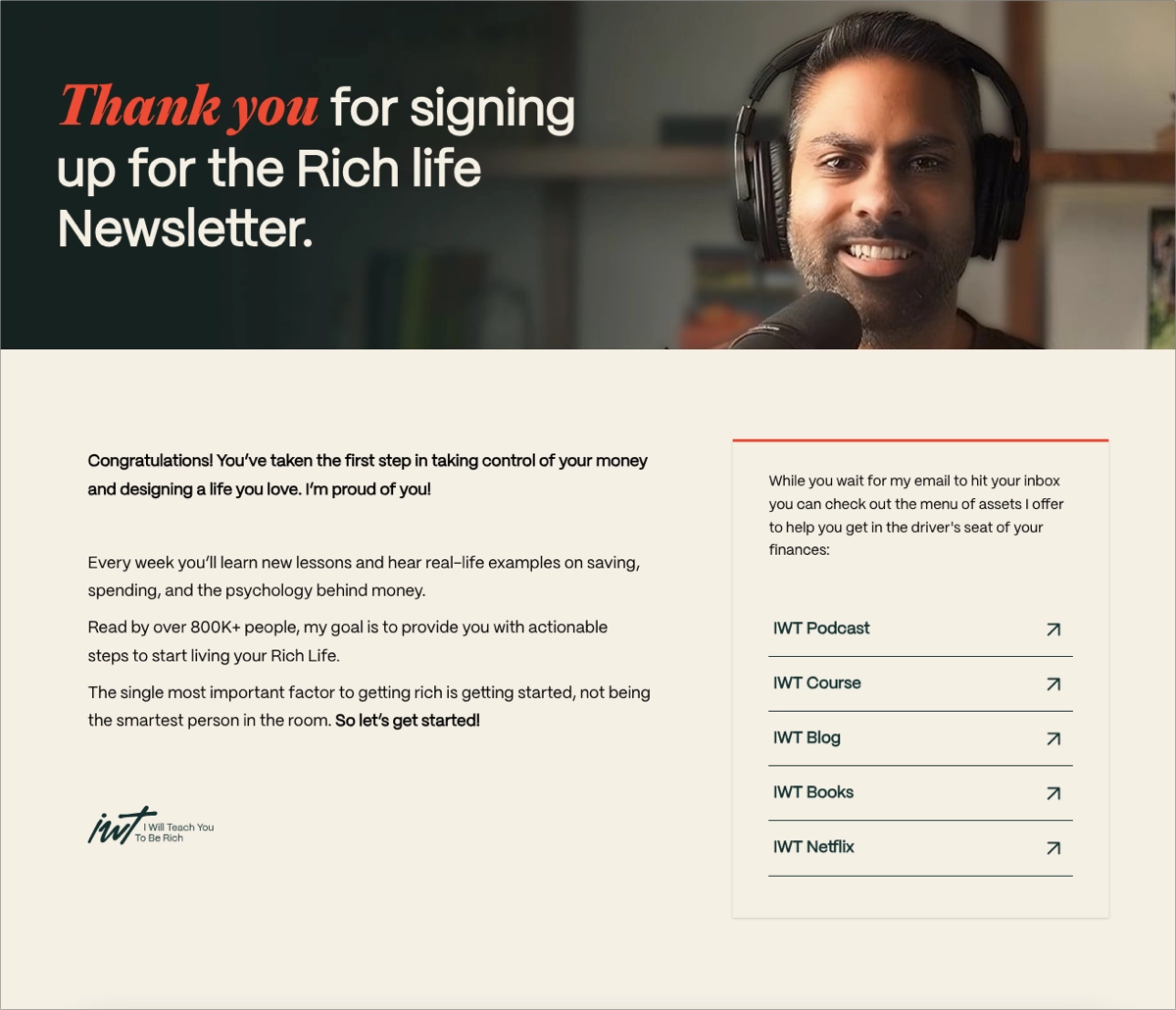 form submission confirmation page example