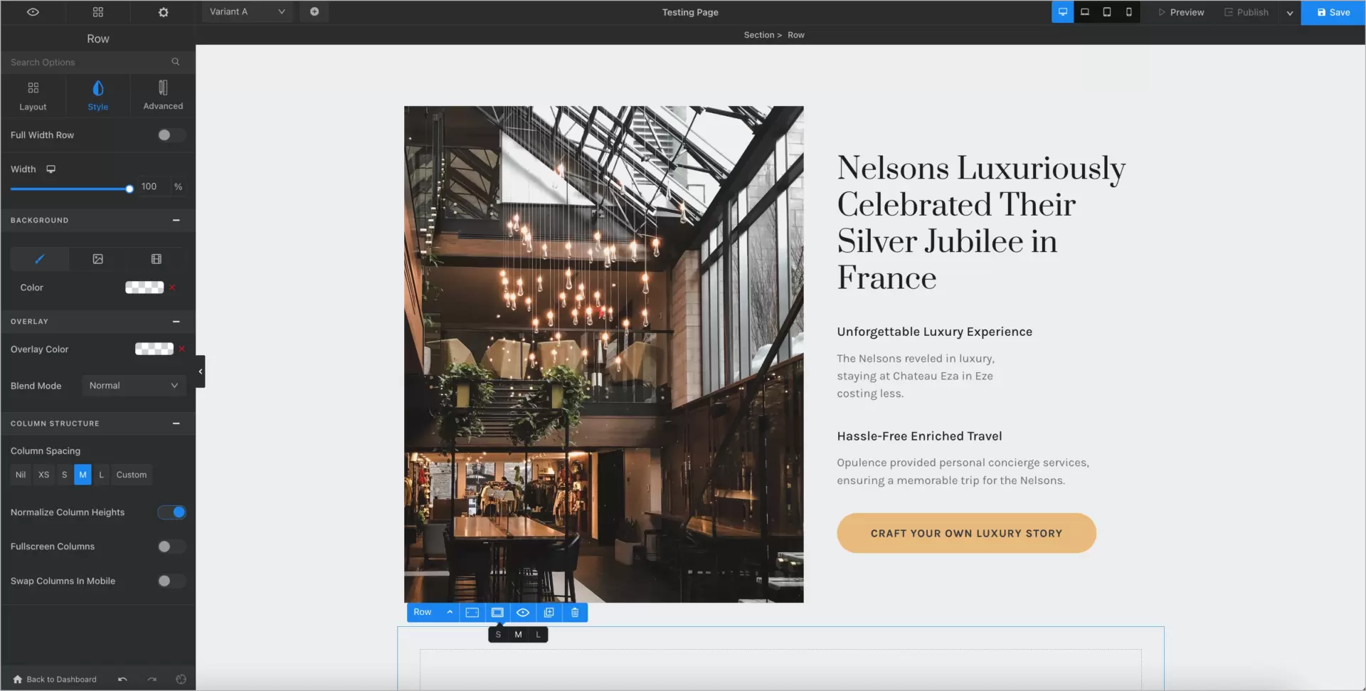 Recurso de arrastar e soltar Swipe Pages