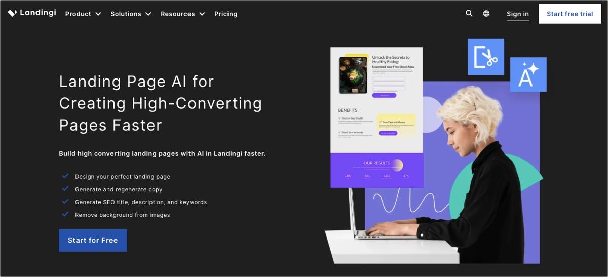 best ai tools for landing pages