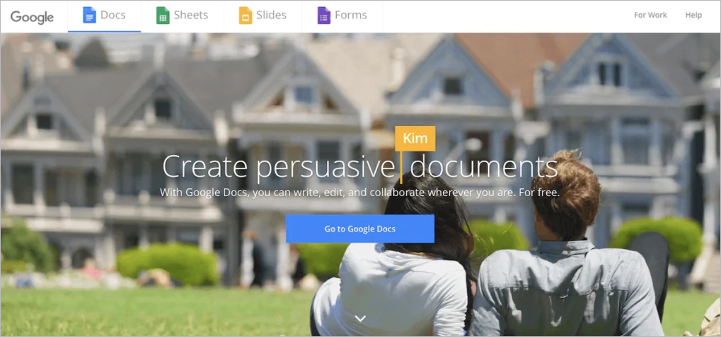 tech landing page example