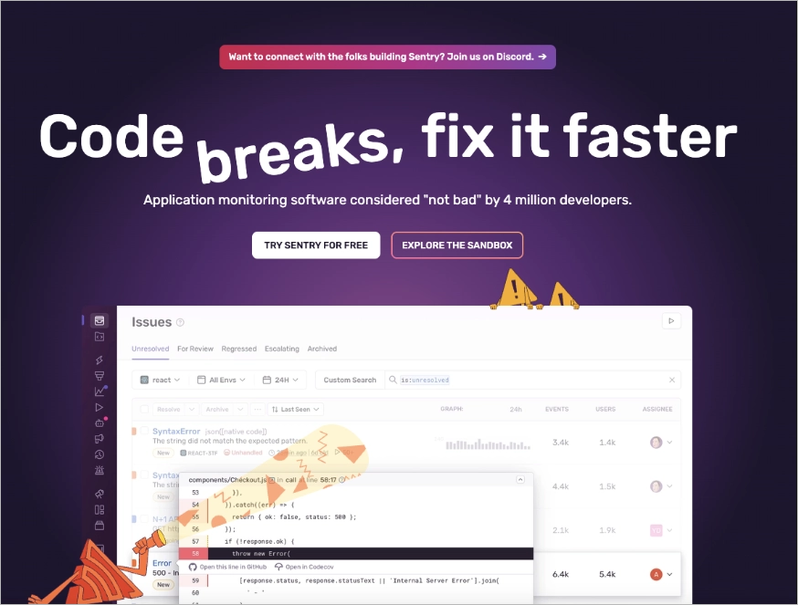 tech landing page example