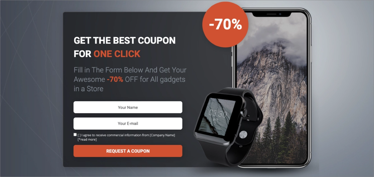 landing page modelo de oferta