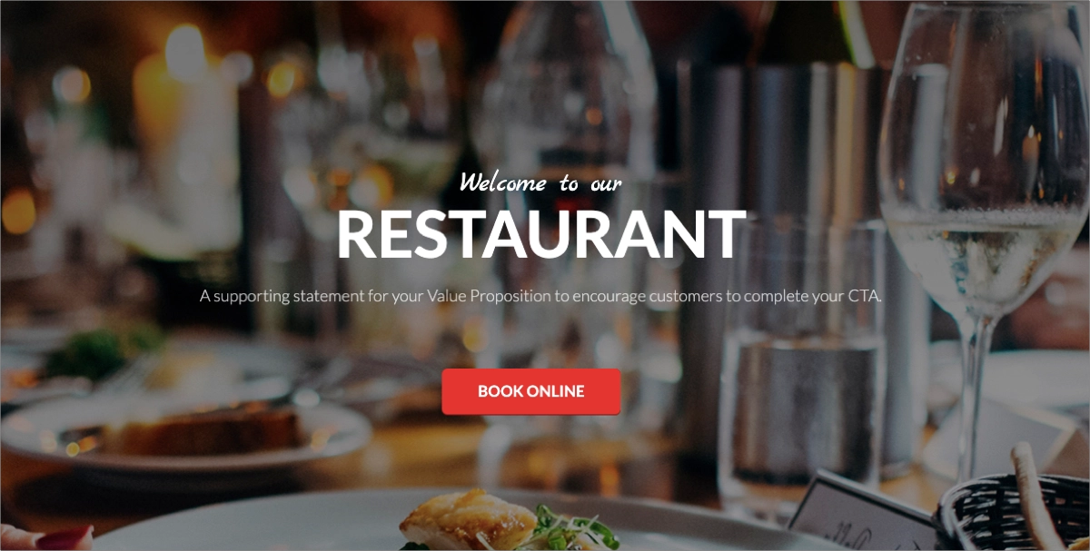 modelo de restaurante landing page para idiomas rtl