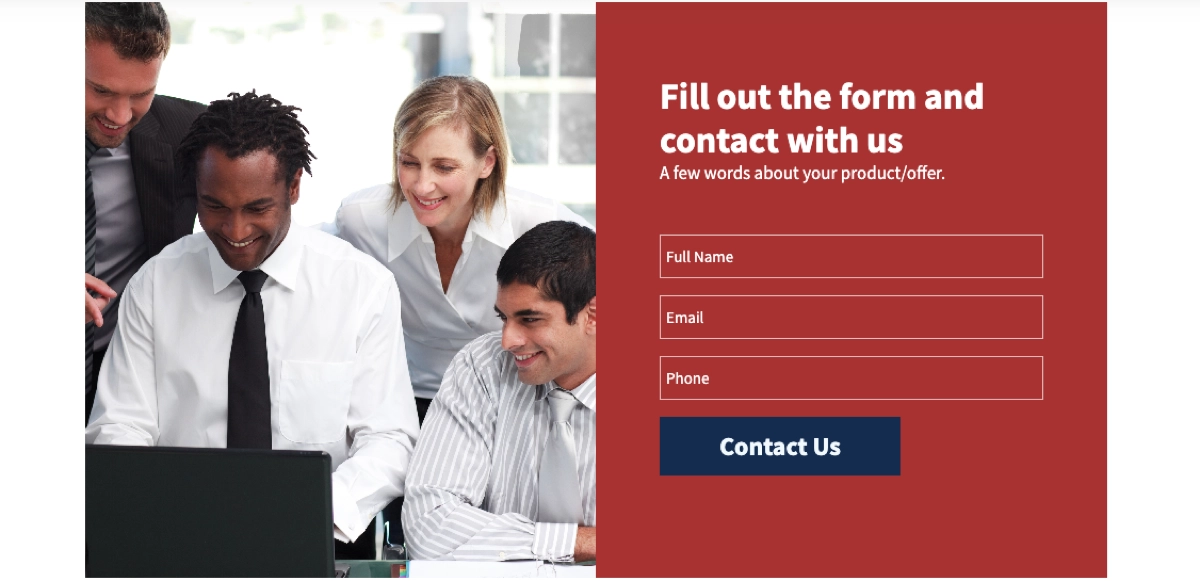 lead generation landing page template library