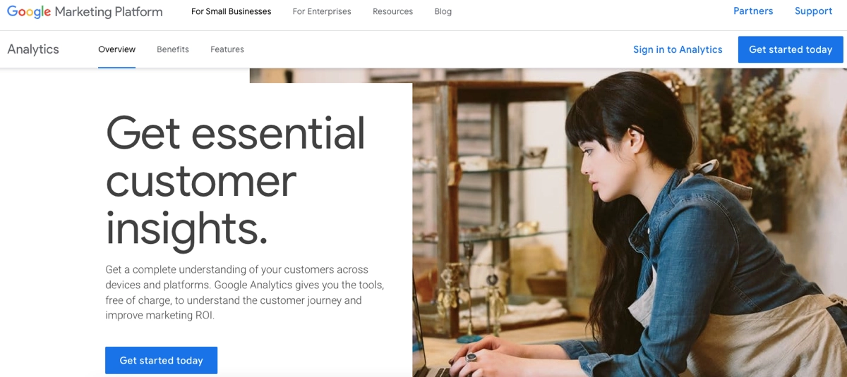 ferramenta de marketing de busca do Google para análise