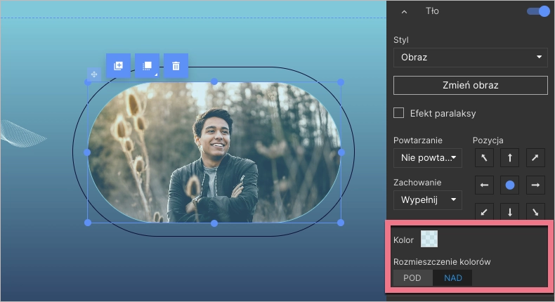 Dodawanie koloru do obrazu Landingi