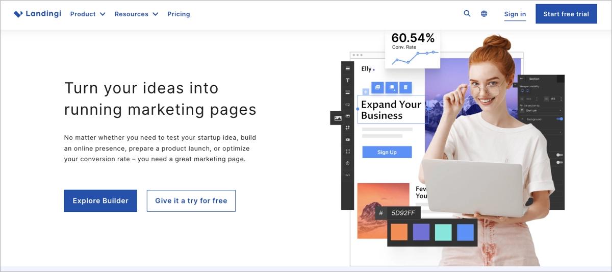 ferramenta de marketing de ppc para criação de páginas de destino