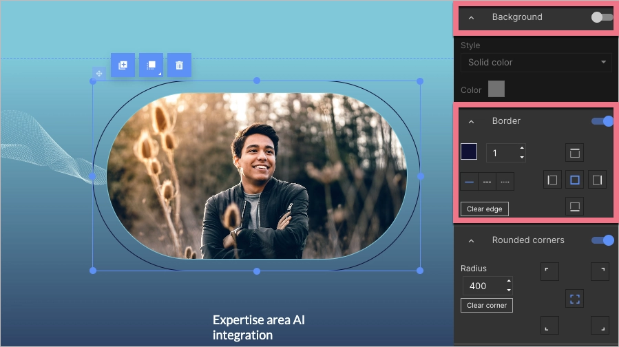 Creating border from Shape widget