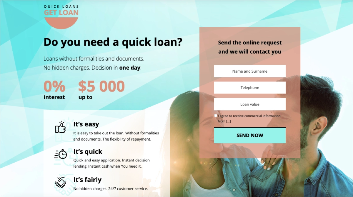 paid ads landing page