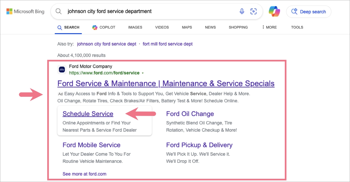 local advertising search engine results pages